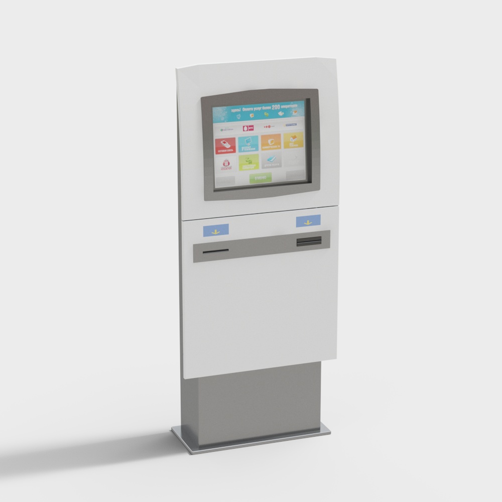 Modern Self-Service Terminal 3D model