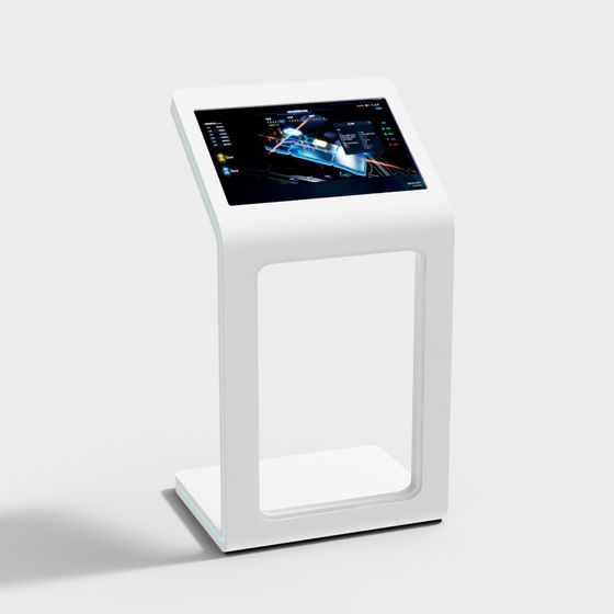 Futuristic Touch Screen Kiosk 3D model