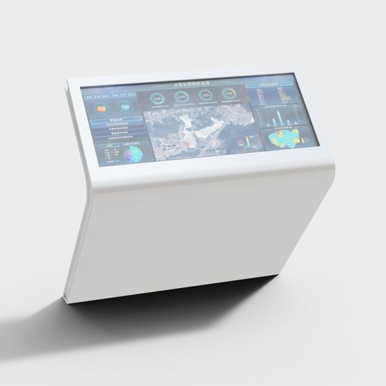 Futuristic Touchscreen 3D Model for Interactive Interfaces