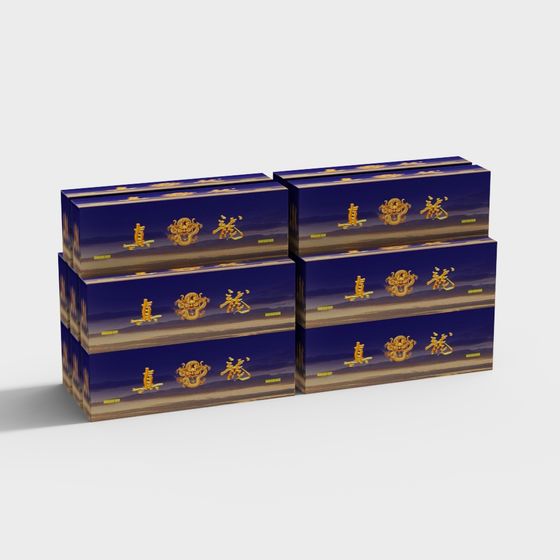 Ancient Style 3D Model Packaging Box Design