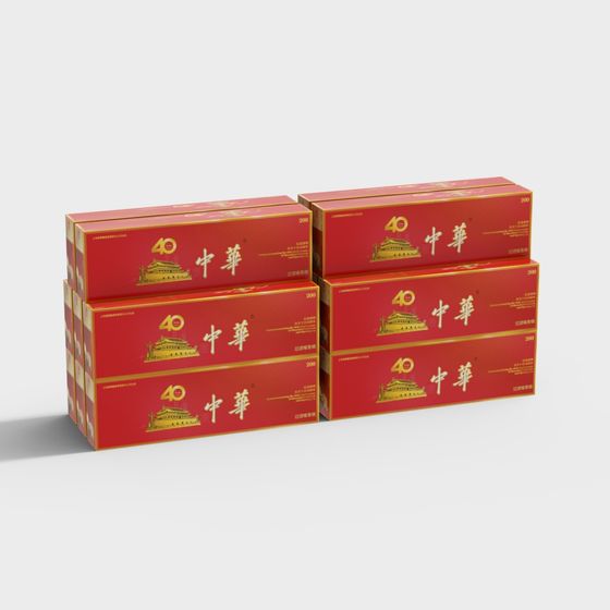 Chinese 40th Anniversary Commemorative Box 3D model
