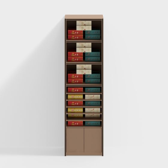 Stylish Urban Bookshelf 3D model for Modern Interiors