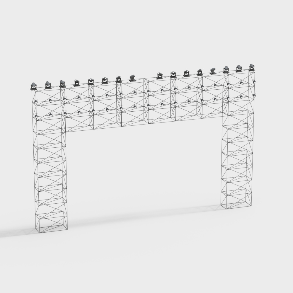 Lighting Rig 3D model with Low Polygon Design