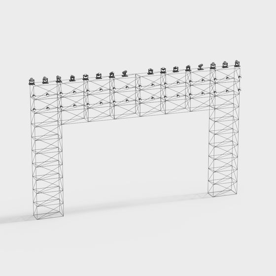 Lighting Rig 3D model with Low Polygon Design