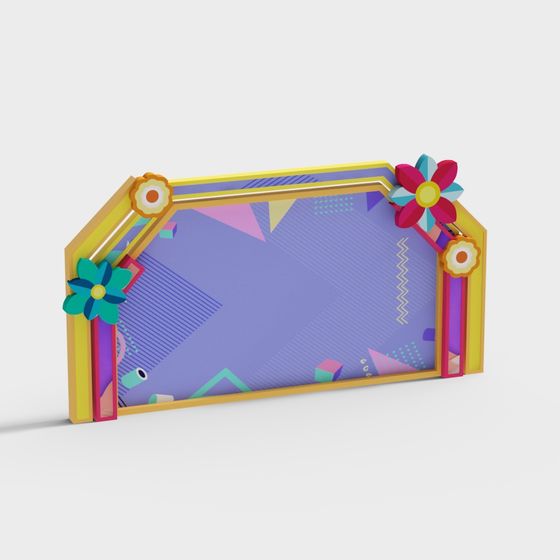 Memphis Style Frame 3D model