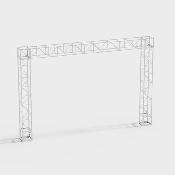 Industrial Frame Low Polygon 3D Model