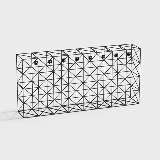Grid Art Lamp Stand 3D model