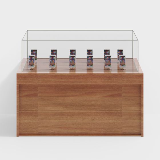 Low-Polygon 3D Display Case Model