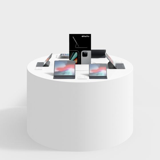 Futuristic 3D Product Display Stand Model