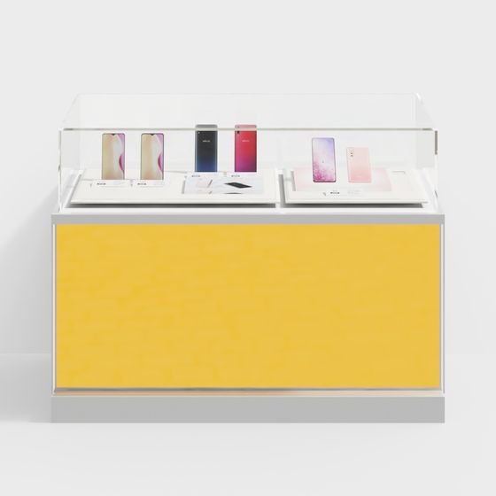 Elegant 3D Display Cabinet Model