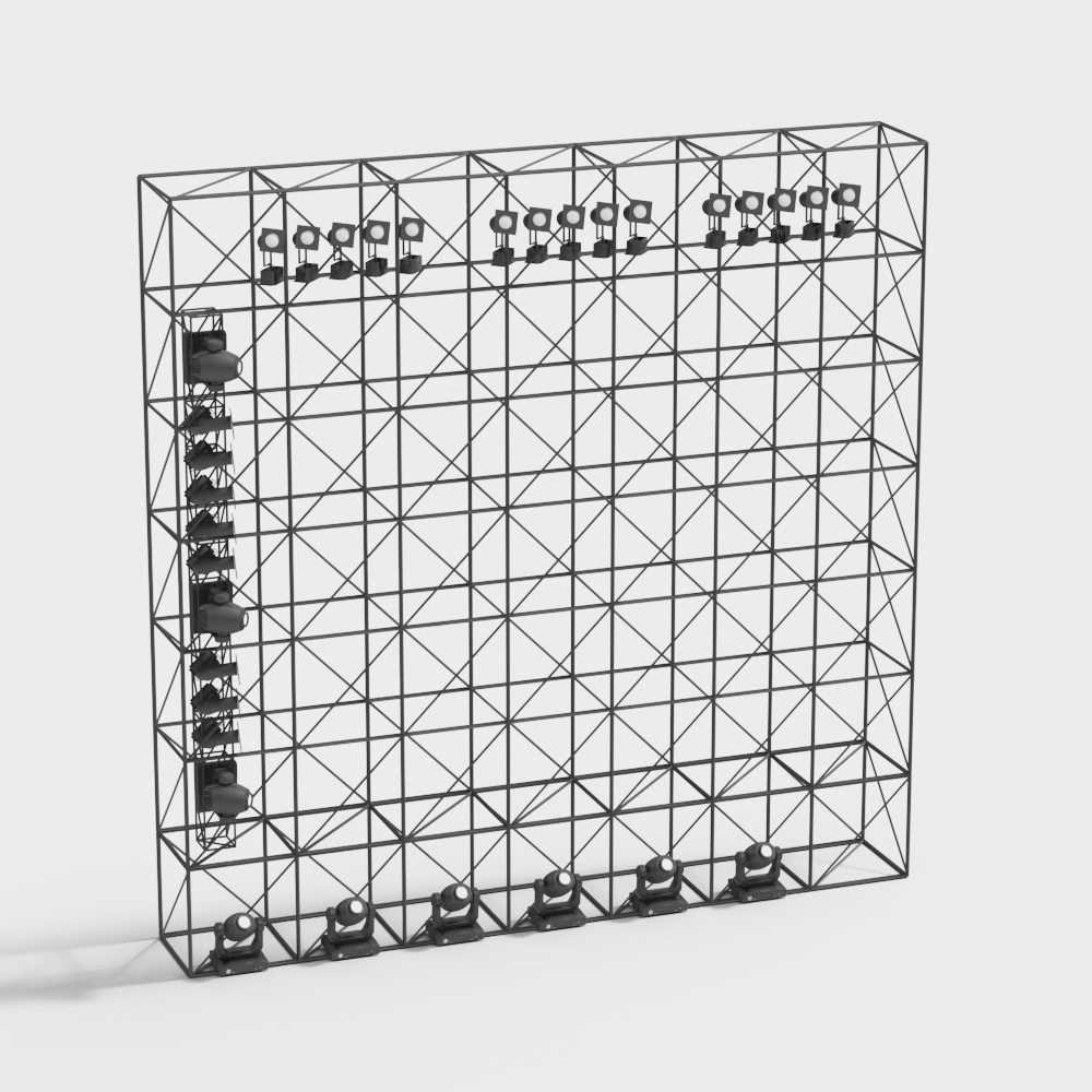 Light Grid 3D model for Futuristic Spaces