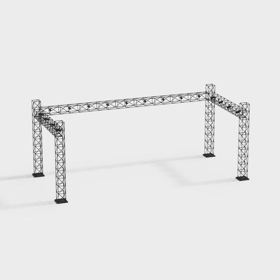 Stylish Industrial Truss 3D model for Creative Projects