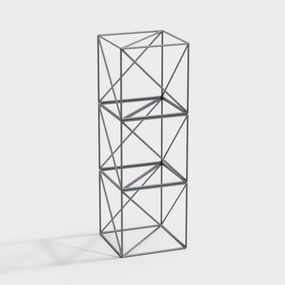 Urban Grid Tower 3D Model