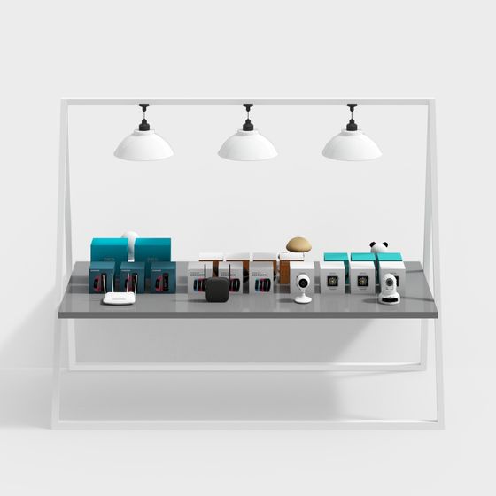 Tech Showcase 3D Model for Modern Retail Design
