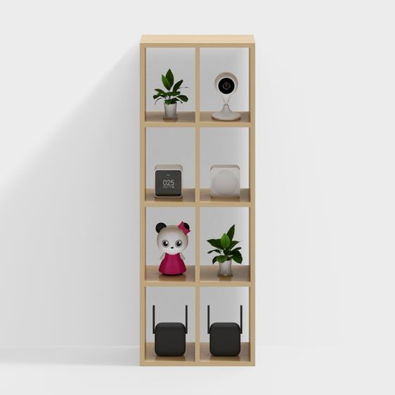 Smart Bookshelf 3D Model for Modern Interiors
