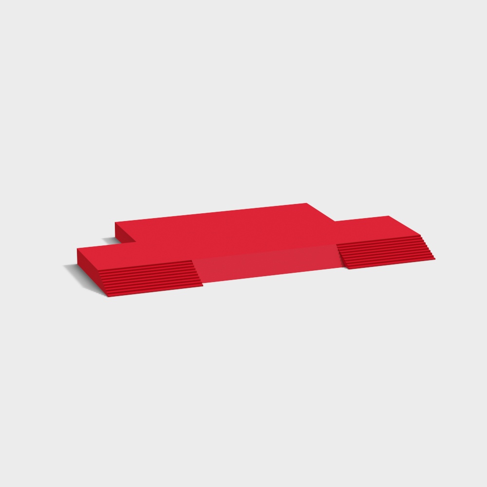 Urban Staircase 3D model in Vibrant Red