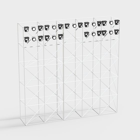 Geometric Grid Display Stand 3D model