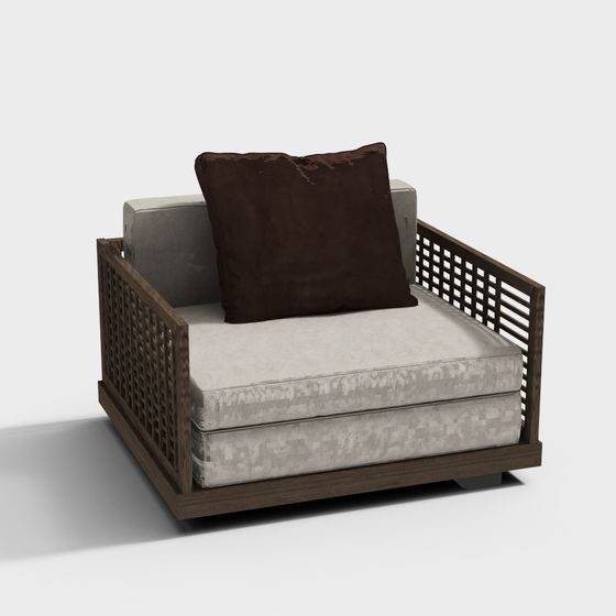 Urban Retreat 3D model Lounge Chair for Modern Spaces