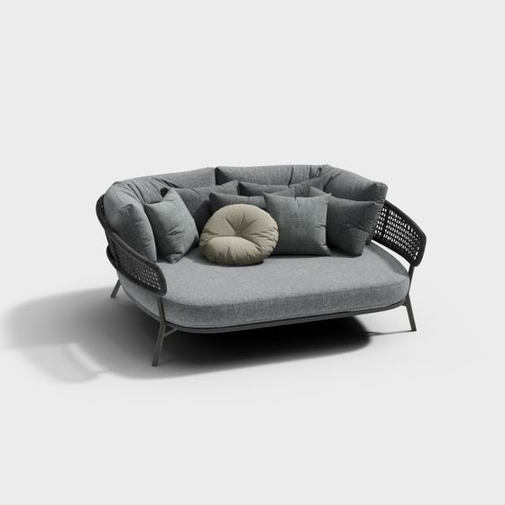 Elegant 3D Sofa Model for Contemporary Spaces