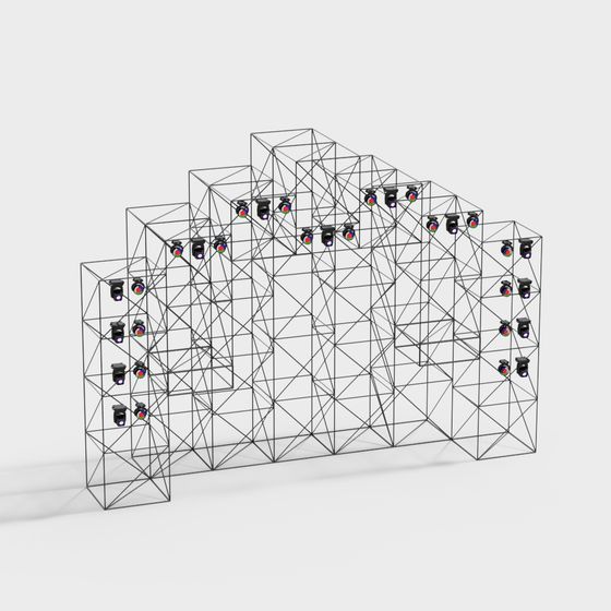 Futuristic LED Wall 3D model