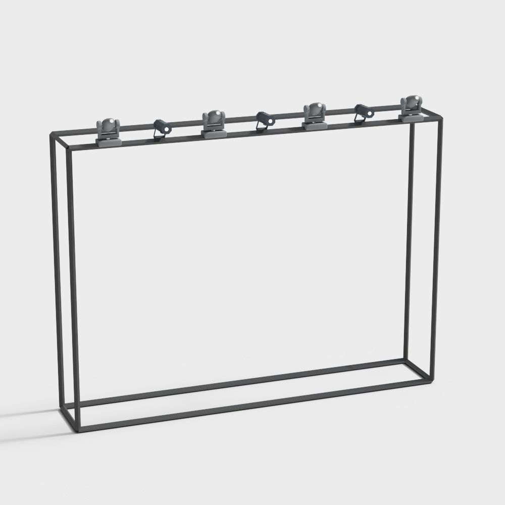 Sleek Metal Frame 3D Model for Modern Design