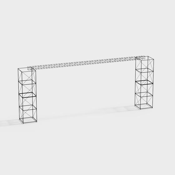 Urban Gateway 3D model - Modern Architecture Style