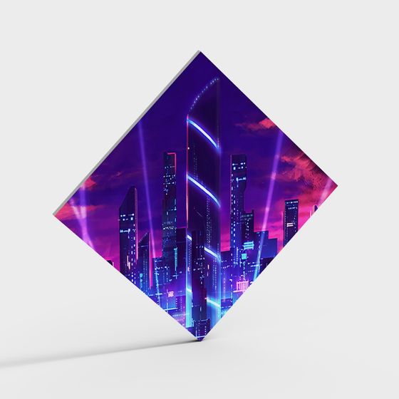 Futuristic Cyberpunk City 3D model