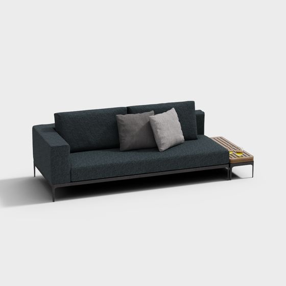 Modern Minimalist Sofa 3D model for Contemporary Homes