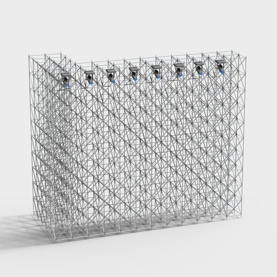 Futuristic Wall 3D model