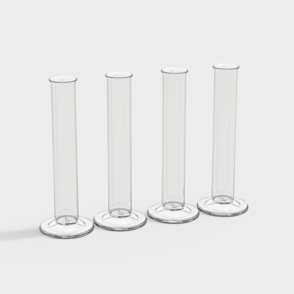 Laboratory glass measuring cylinder