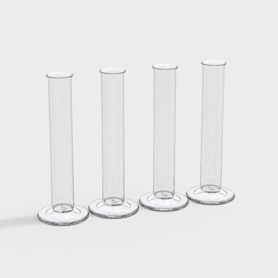 Stylish Test Tube 3D Model Design