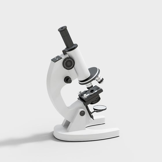 Gray Laboratory Microscope 3D Model for Science Spaces
