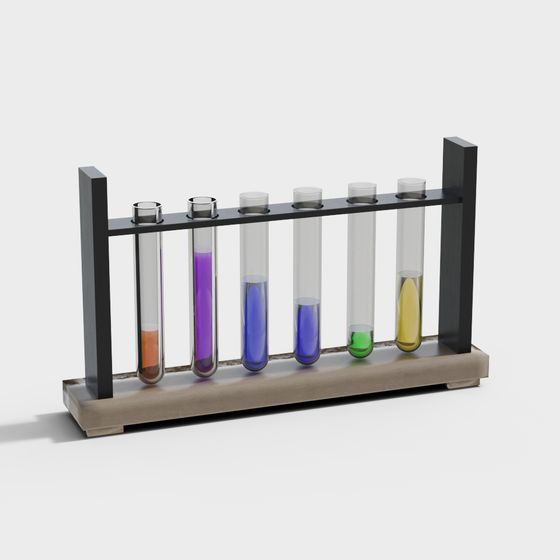 Vibrant Test Tube Rack 3D model for Creative Projects