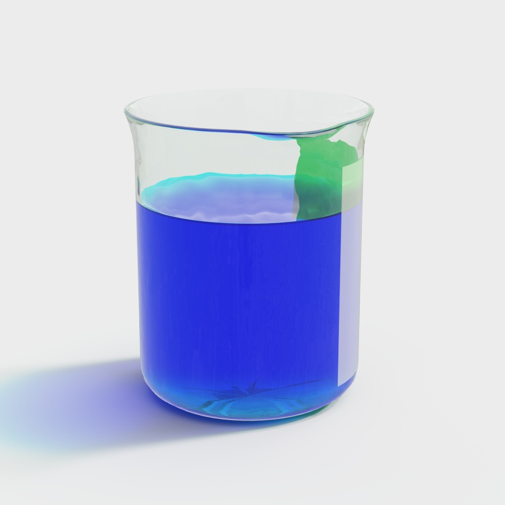 Modern 3D Glass Cup Model - Experiment Light