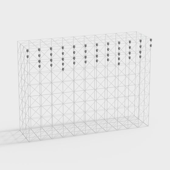 Futuristic Wall 3D model with Low Poly Design