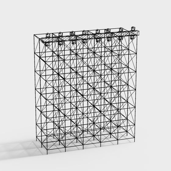 Futuristic Wall 3D model