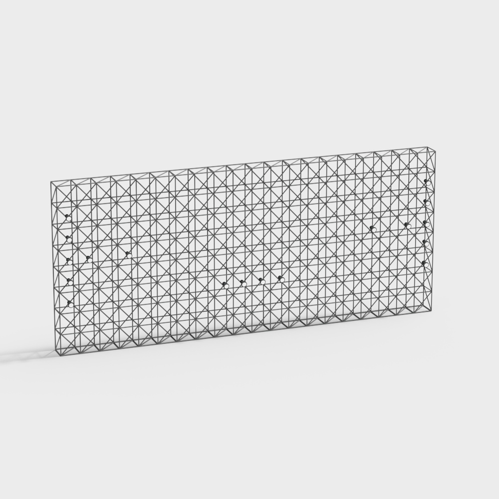 Minimalist Grid Wall 3D Model