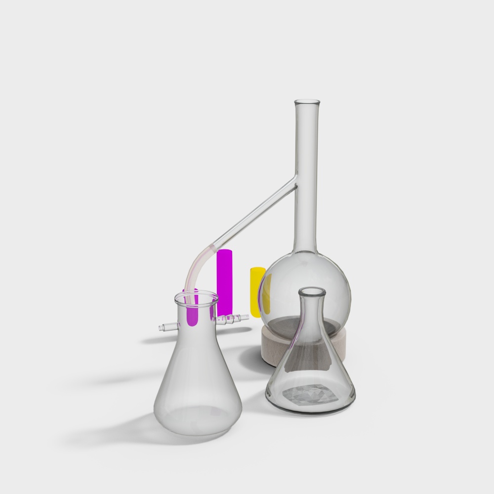 Modern Laboratory Glassware 3D model