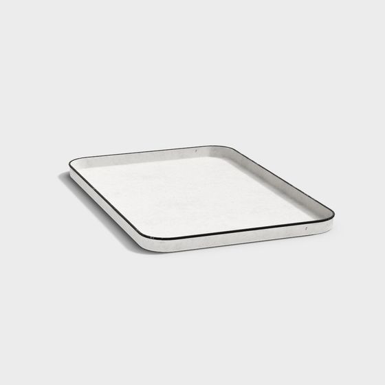Minimalist Square Tray 3D model for Versatile Design