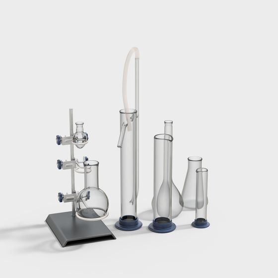 Low-Poly Laboratory Glassware 3D Model