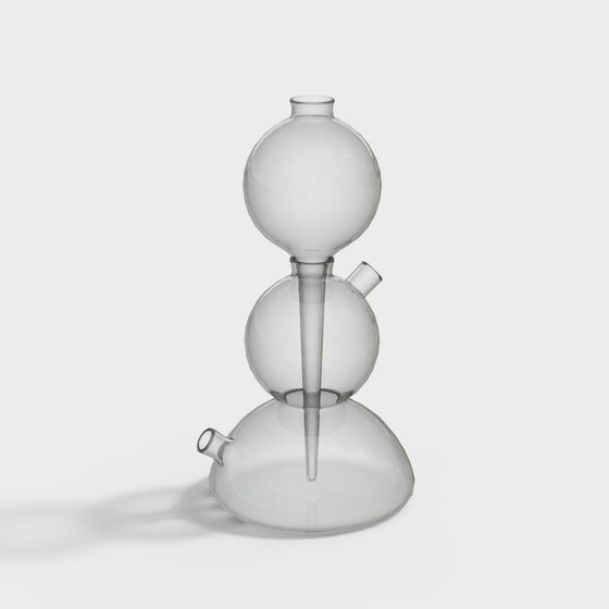 Glass Laboratory Low-Poly 3D Model