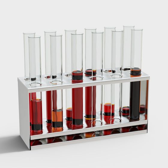 Stylish 3D Test Tube Rack Model