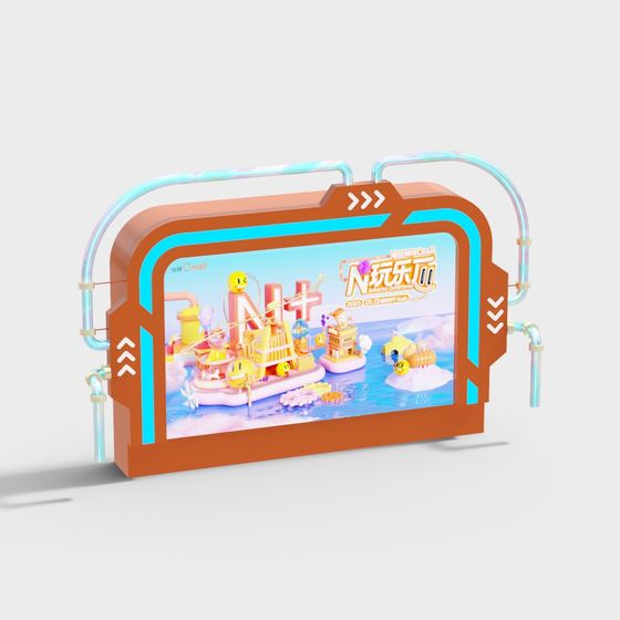 Futuristic Arcade Sign 3D model