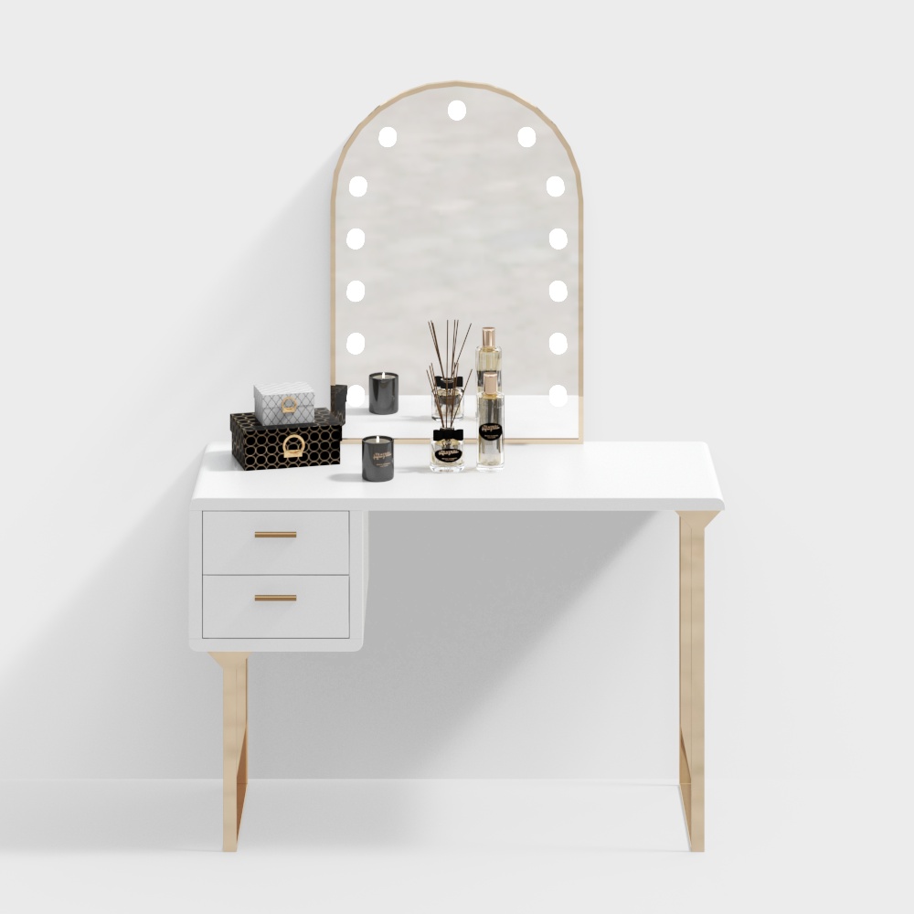 Wedding dress shop dressing room dressing table