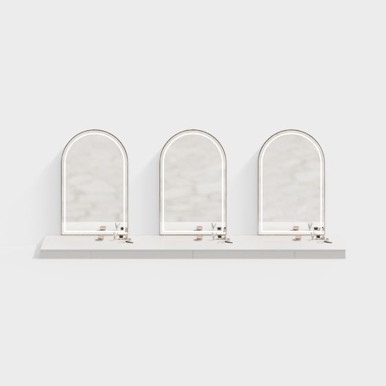Arched Mirror Shelf 3D model