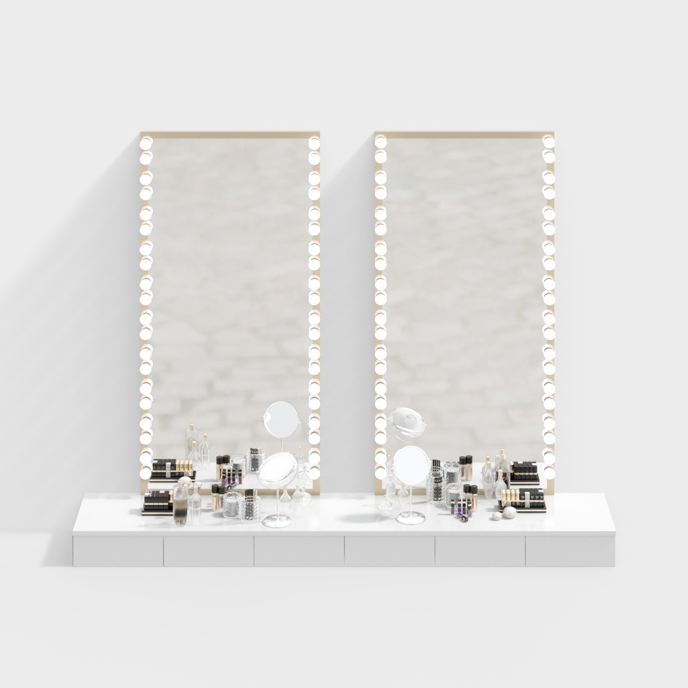 Nail salon wall mounted dressing table