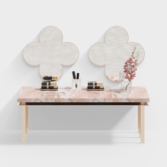 Cloud-Inspired Makeup Vanity 3D model