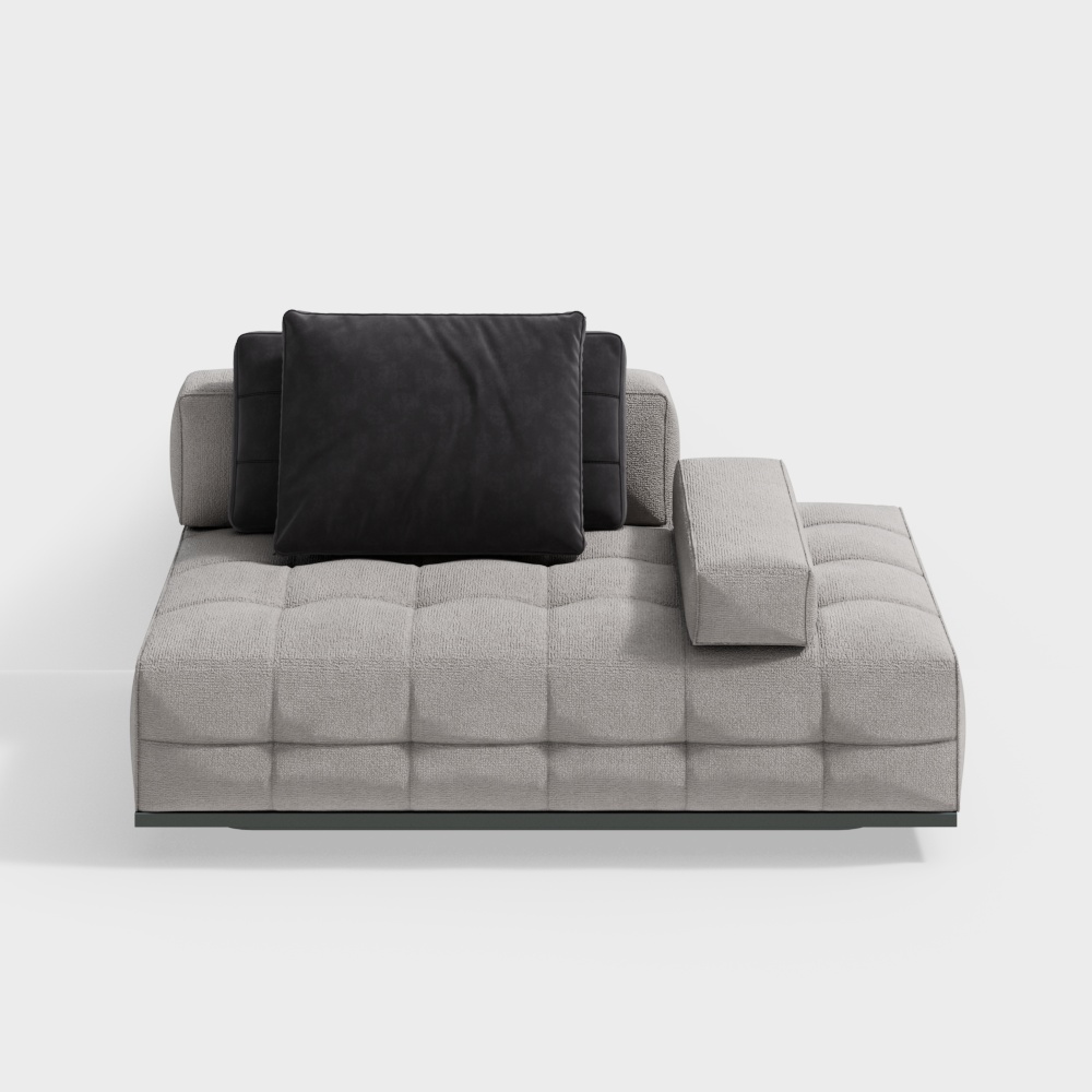 쿠션이 있는 싱글 소파