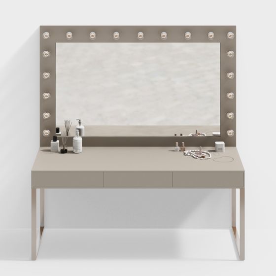 Modern Minimalist Vanity Table 3D model