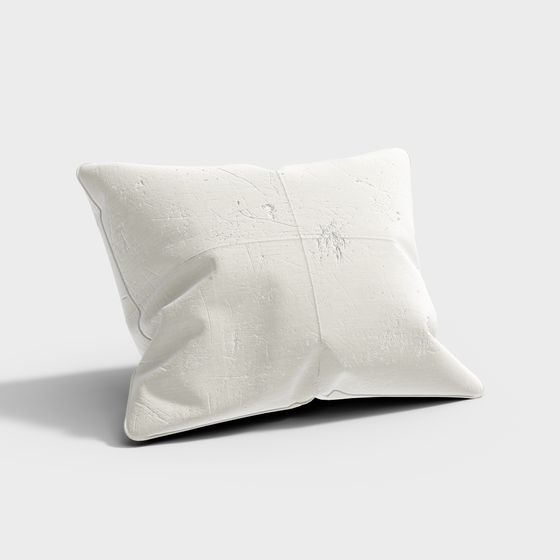 cuscino in pelle bianca